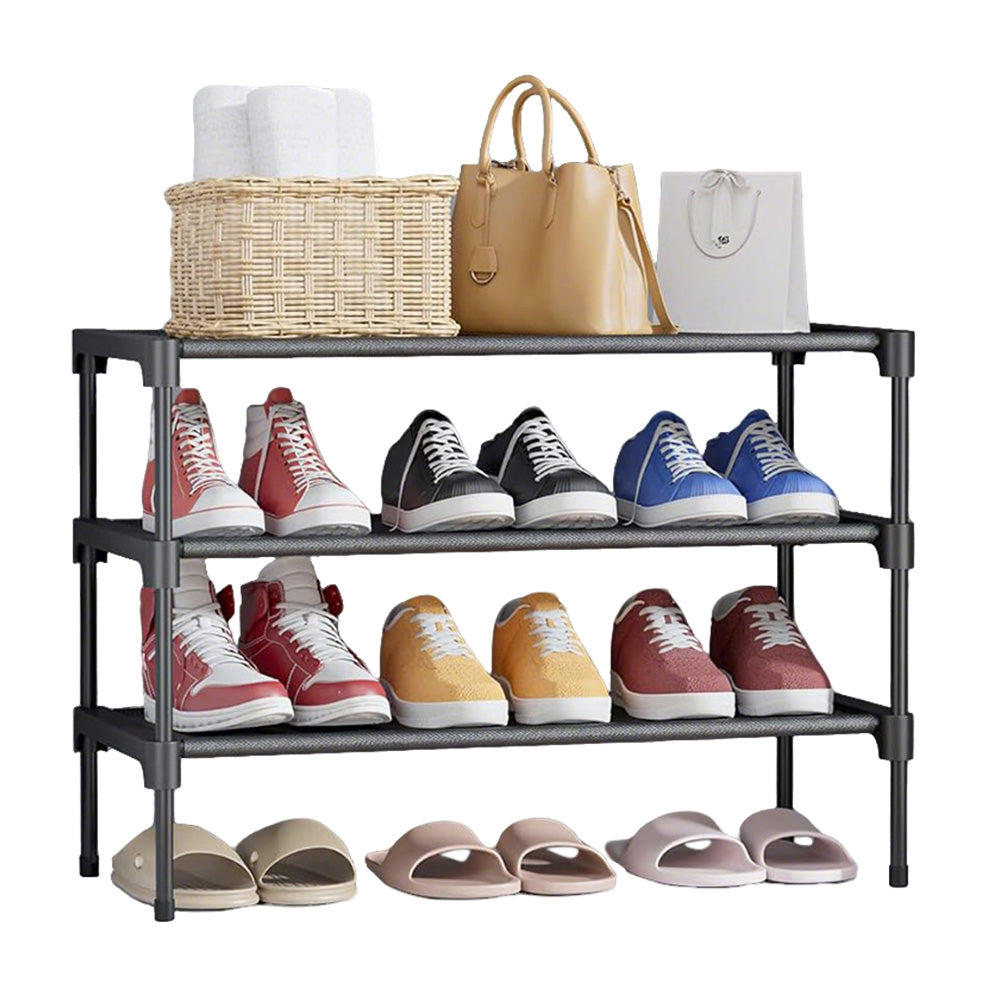 3 Tier Stackable Shoe Rack Shelf Shoe Organizer For Closet Entryway Garage