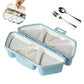 Foldable Japanese Rice Ball Mold Bento Maker Set with Spoon and Fork