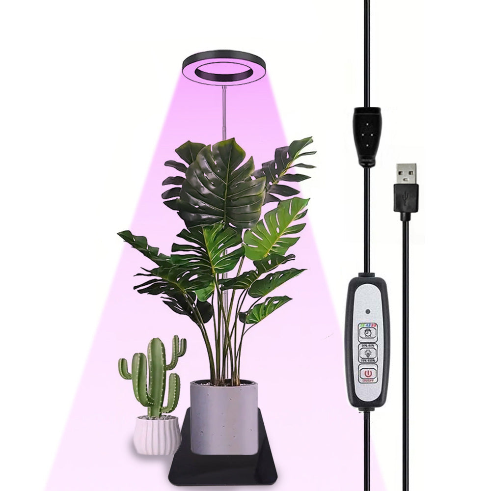 Grow Light for Indoor Plants with 20 LED Full Spectrum and Adjustable Brightness