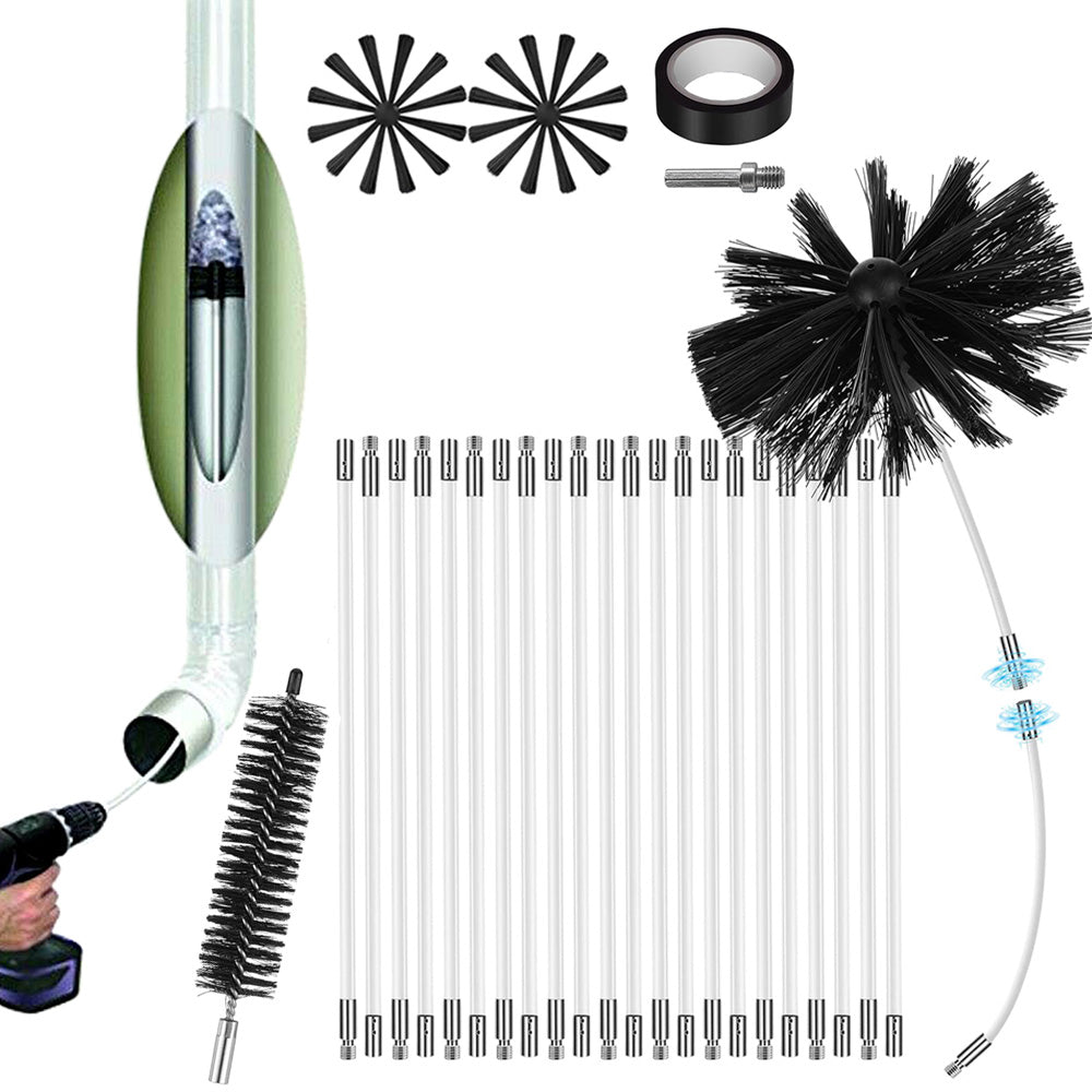 Dryer Vent Cleaner Kit Flexible Quick Snap Brush for Dryer Chimney Duct