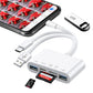 For iPhone iPad 5 In 1 Memory Card Reader USB OTG Adapter SD Card Reader