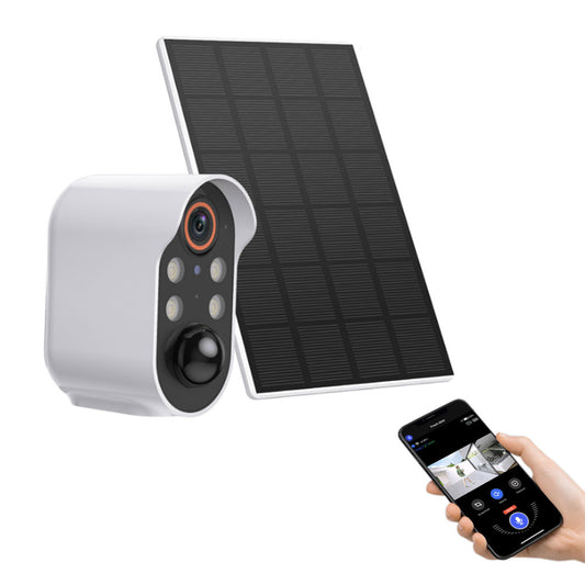 Wireless Security Camera with Solar Panel Color Night Vision for Home Security
