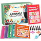 Reusable Magic Grooved Writing Practice Books with Disappearing Ink Pens