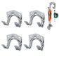 4Pcs Tool Hooks Metal Garage Storage Utility Hooks Hanger Holder Wall Mount Hook