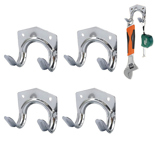 4Pcs Tool Hooks Metal Garage Storage Utility Hooks Hanger Holder Wall Mount Hook