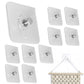 10 Pcs Self-Adhesive Wall Hooks No-Drill Invisible Picture Hangers for Frames