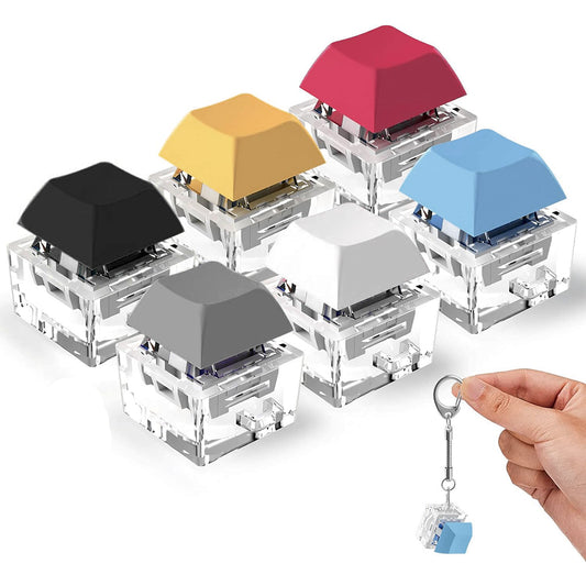 6Pcs Keyboard Fidget Keychain Stress Relief and Relaxing Fun Toy
