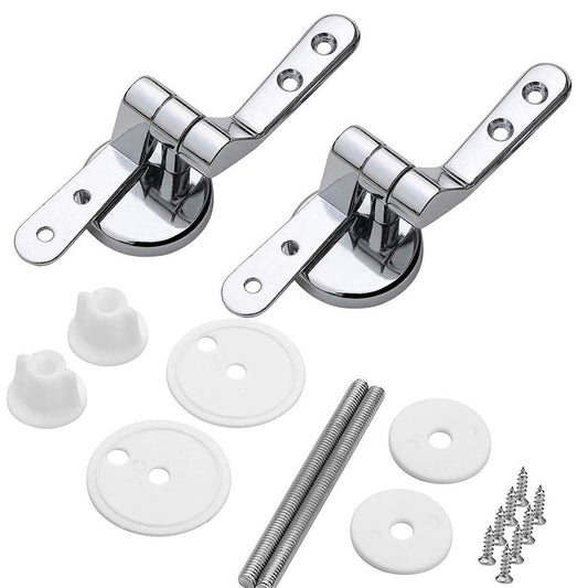 1 Pair Universal Toilet Seat Hinges Set Toilet Lid Hinge Replacement Fittings