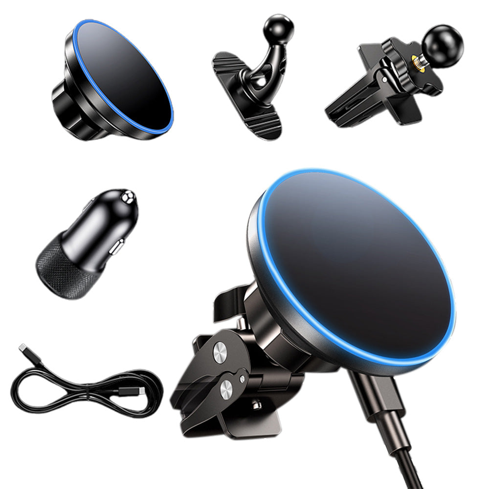 Magsecurity Wireless Charger Car Mount Phone Holder for iPhone 12-16 Series