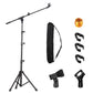 Universal Metal Microphone Stand With Adjustable Height And Mic Clips