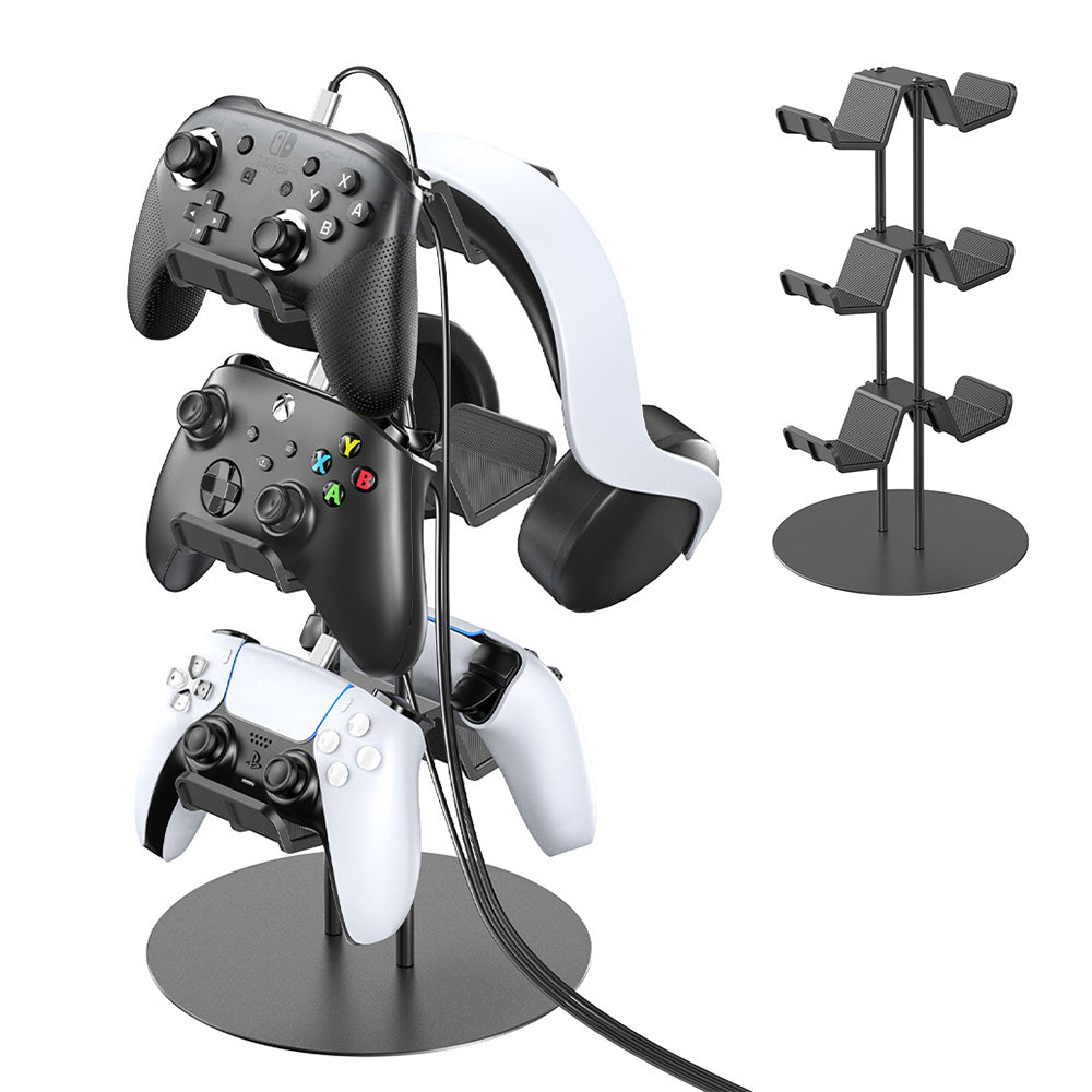 Universal Gaming Controller and Headphone Stand Aluminum Desk Organizer
