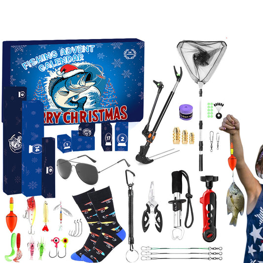 Fishing Advent Calendar Fishing Accessories Kit Christmas Countdown Gifts