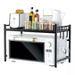 Adjustable Microwave Oven Shelf Kitchen Countertop Organizer Rack