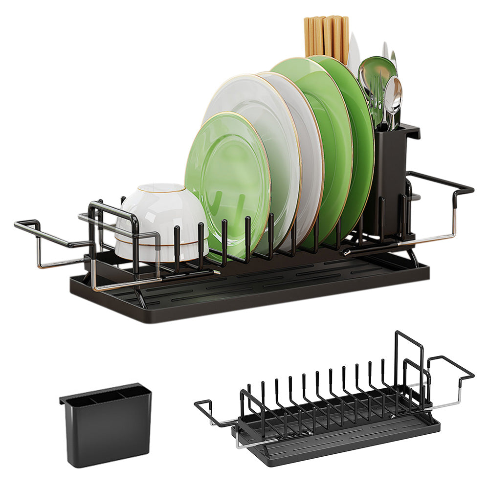 Expandable Sink Dish Drying Rack Black