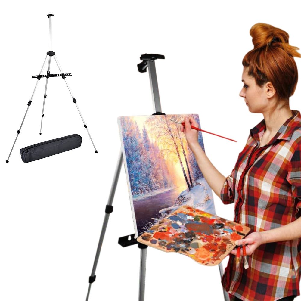 168cm Aluminum Adjustable Artist Field Display Easel Tripod Stand with Storage Bag