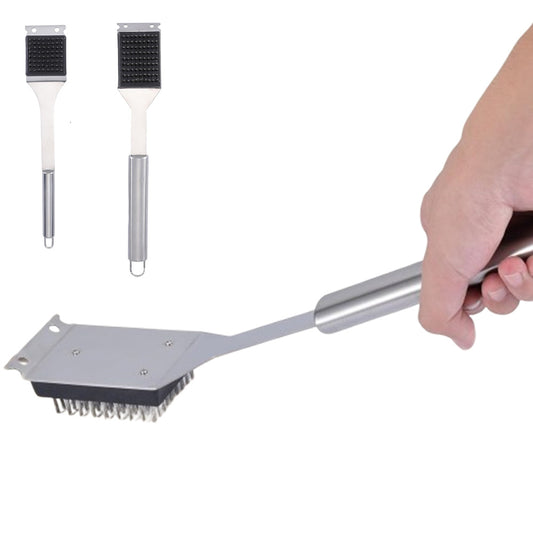 2 Pack BBQ Grill Brush Set Stainless Steel Wire Brushes in 41.9cm and 35.6cm for Outdoor Grilling