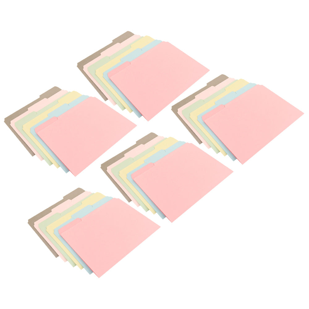 30 Pack File Folder Index Tabs Manila Paper Labels Morandi Colors for Office School