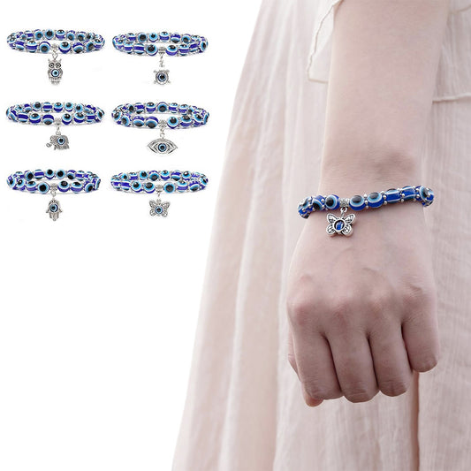 Turkish Evil Eye Bracelet Hamsa Hand Greek Mati Bangle Jewellery