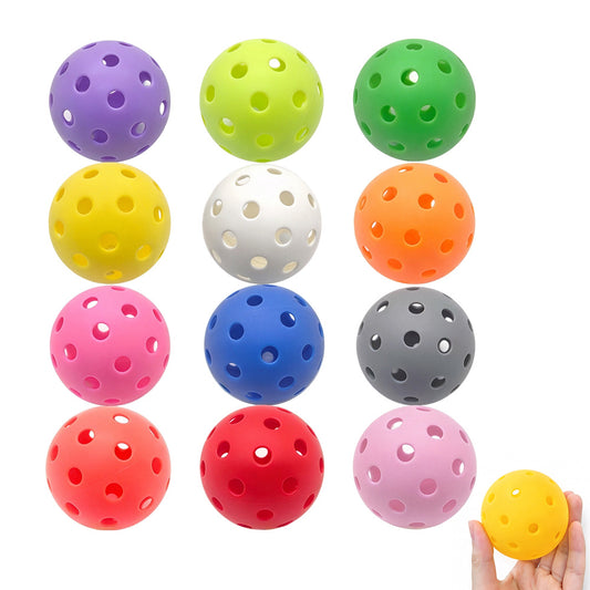 12 Pack TPE 26 Hole Training Balls High Visibility Indoor Outdoor