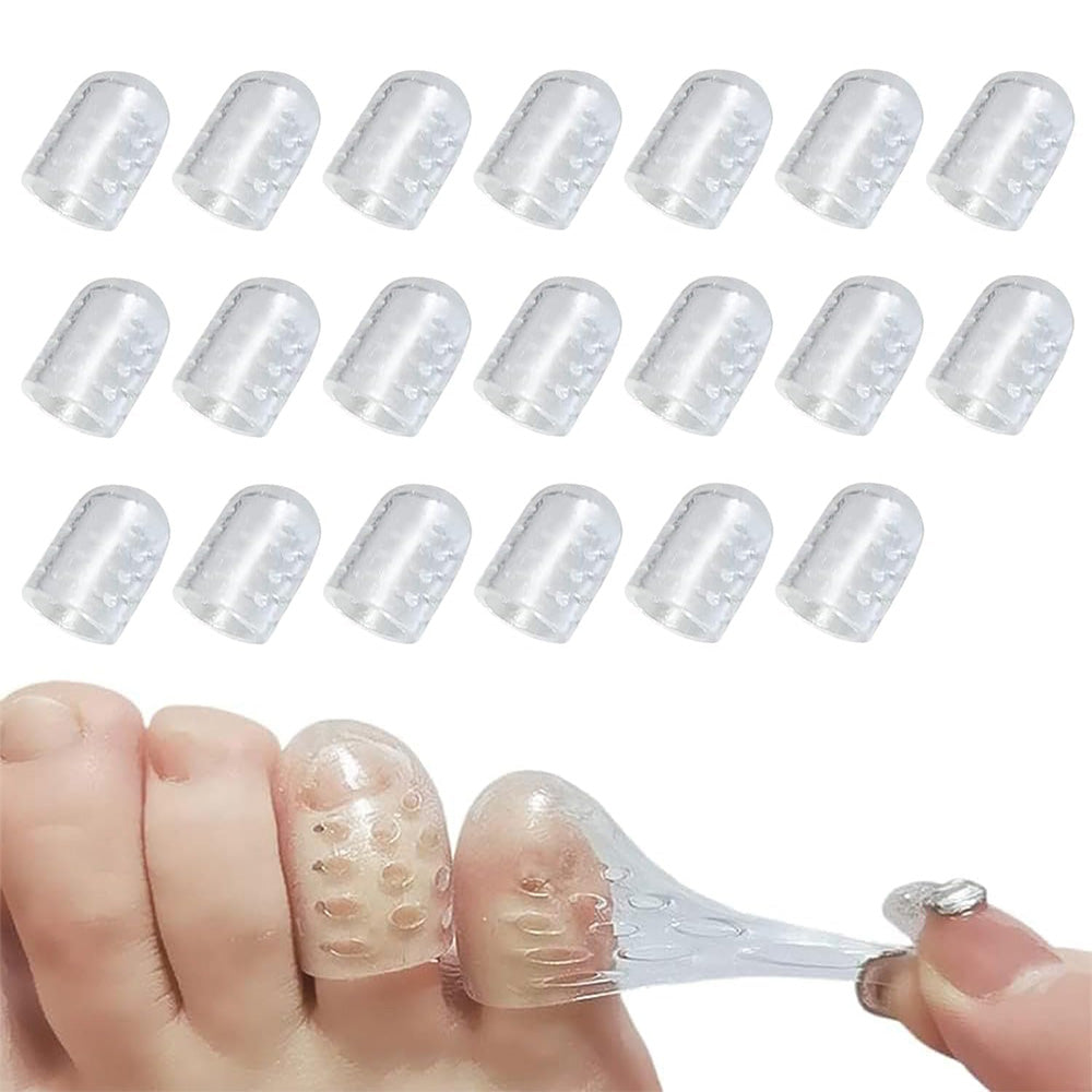 20PCS Toe Protectors Toe Caps Guards Soft Clear Toe Covers For Men Women