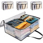 3PCS 60L Clear Plastic Storage Bags with Zipper for Clothing Blanket Comforter