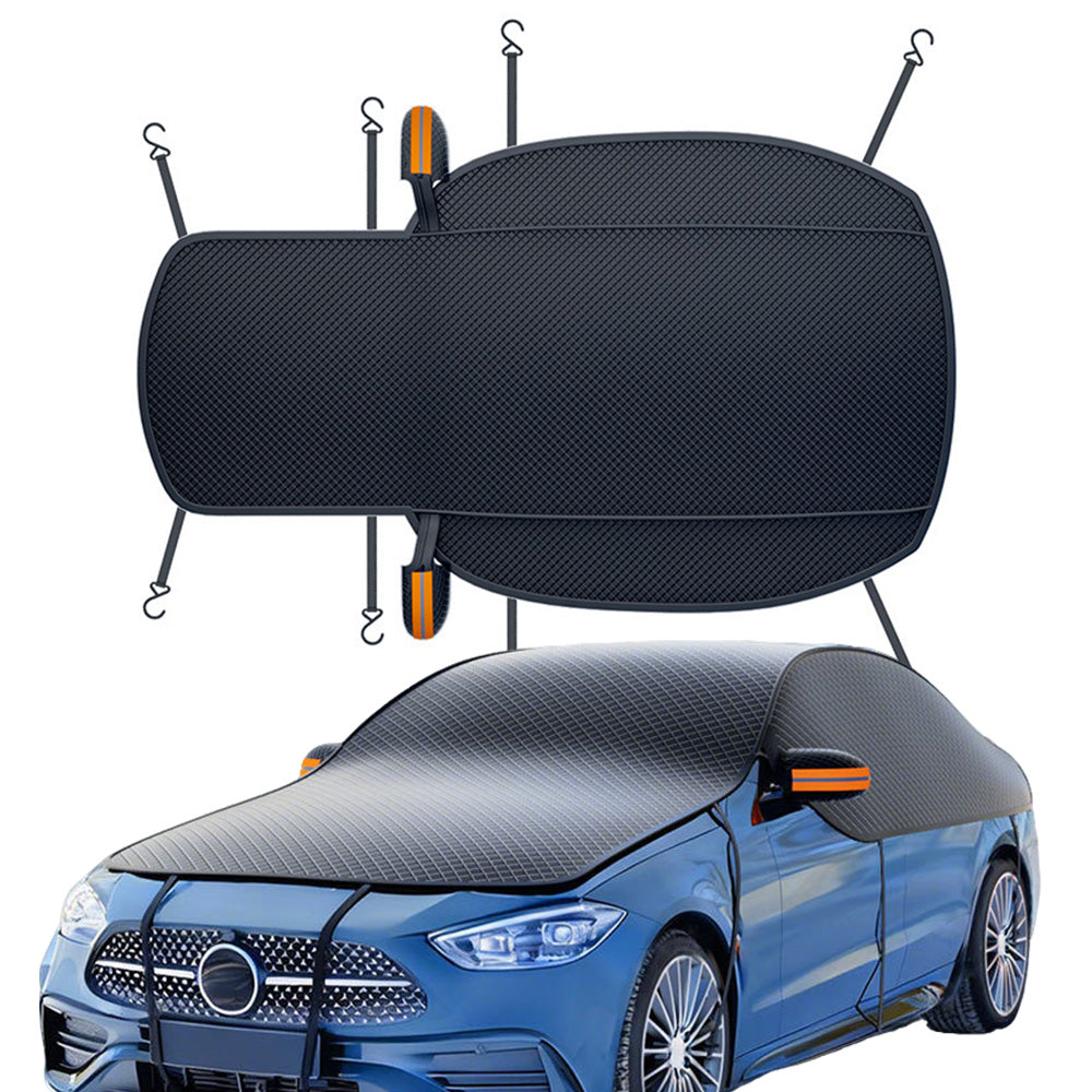 Oxford Fabric Car Windshield Cover Snow Ice Protector with Reflective Strips for Winter