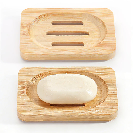 2PCS Wood Soap Dish Storage Soap Holder Soap Tray For Home Bathroom