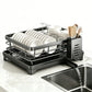 Heavy Duty Steel Dish Drying Rack Drain Spout Removable Rack