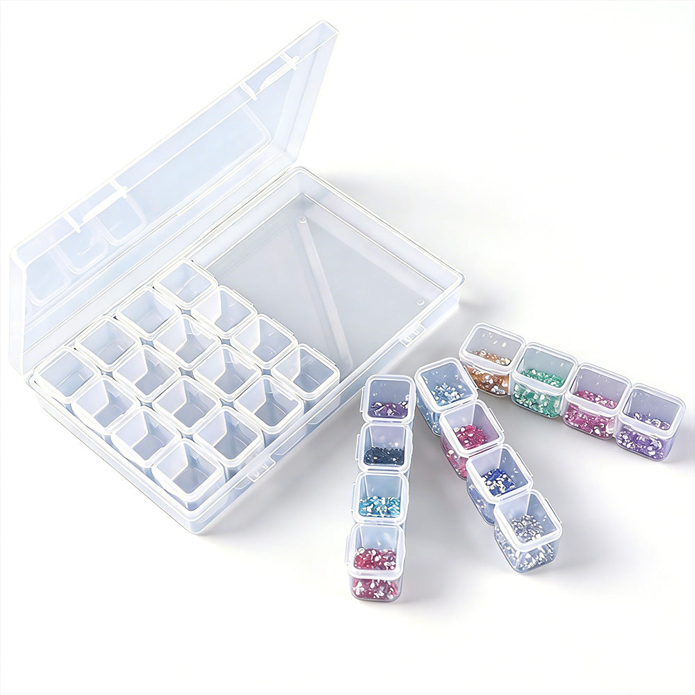 28 Grid Plastic Compartment Storage Box Container Jewellery Bead Craft Organiser