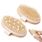 2PCS Dry Brushing Body Brush Natural Bristle Exfoliating Brush For Skin Care