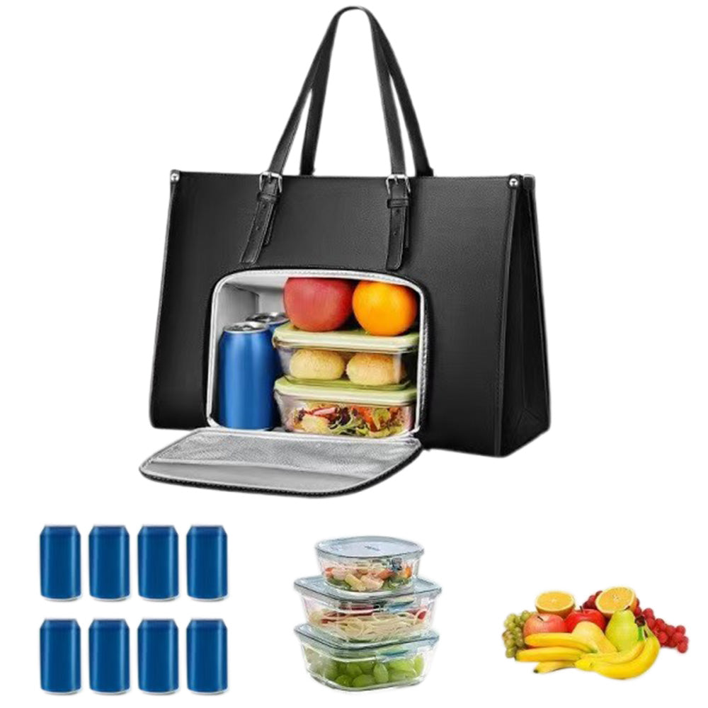 Lunch Tote Bag Large Capacity Tote with Insulated Lunch Compartment