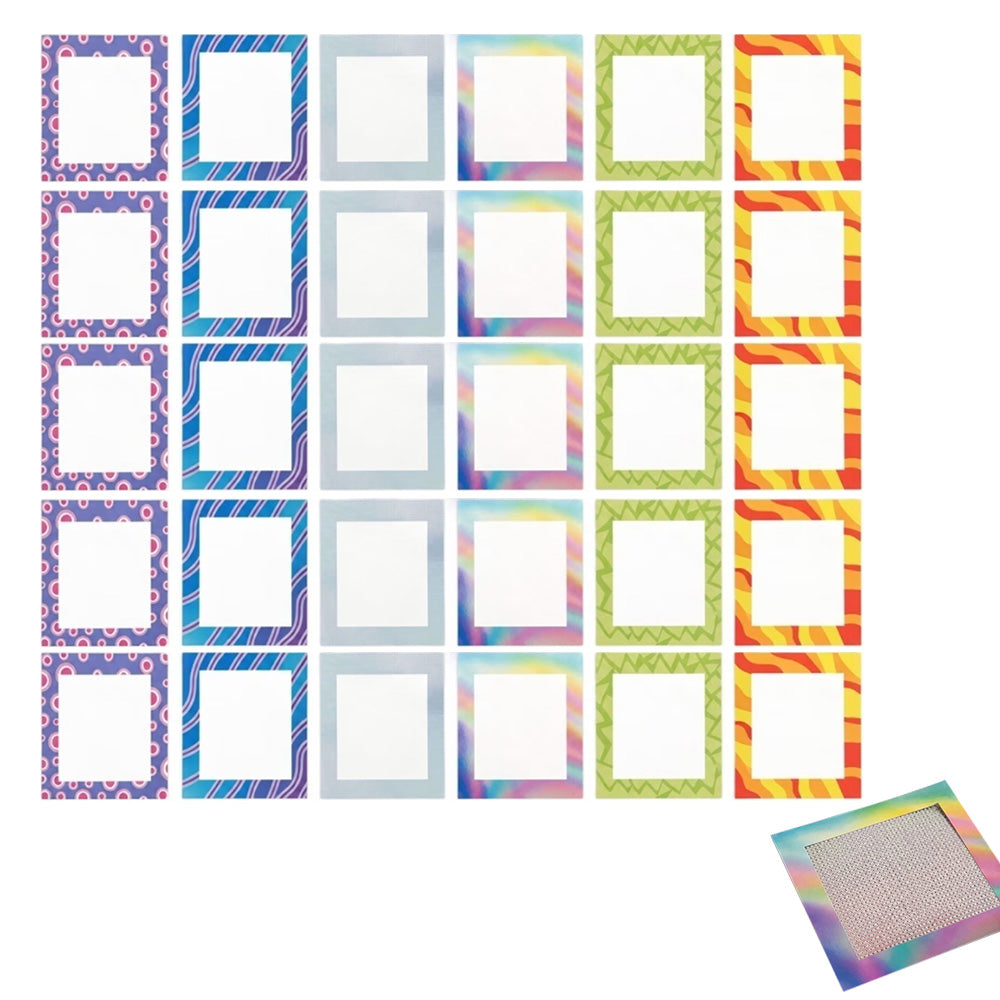 30 PCS Diamond Painting Positioning Paper Colored Adhesive Frame Film for Diamond Art