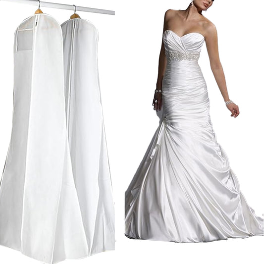 180CM White Wedding Dress Garment Storage Bag