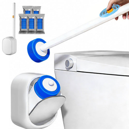 Disposable Toilet Brush and Holder Set with 30 Toilet Wand Refills