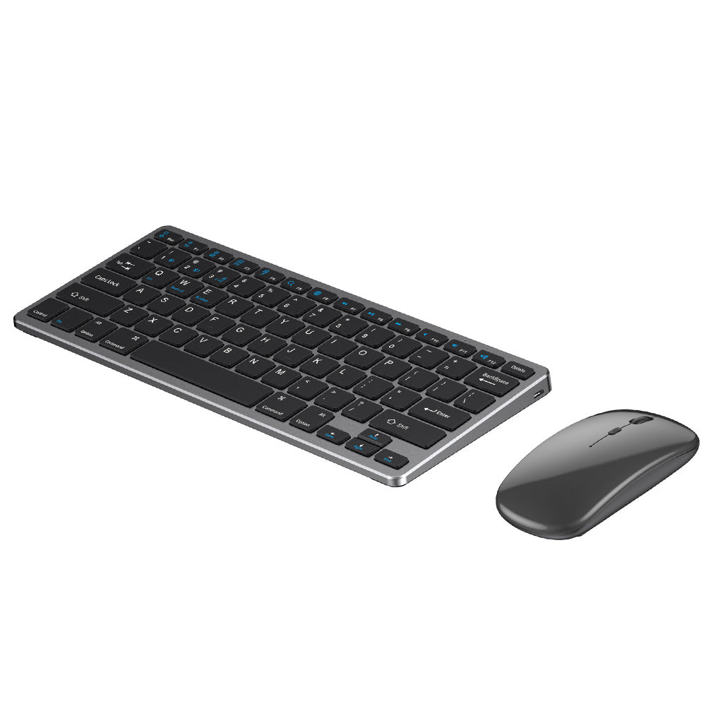 Compact Wireless Keyboard and Mouse Combo Compatible with Windows Mac