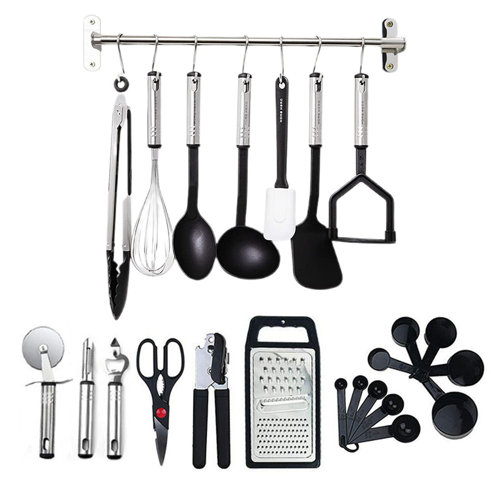 23Pcs Cooking Utensil Set Stainless Steel Heat Resistant Kitchen Gadget Tools