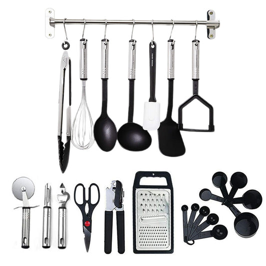 23Pcs Cooking Utensil Set Stainless Steel Heat Resistant Kitchen Gadget Tools