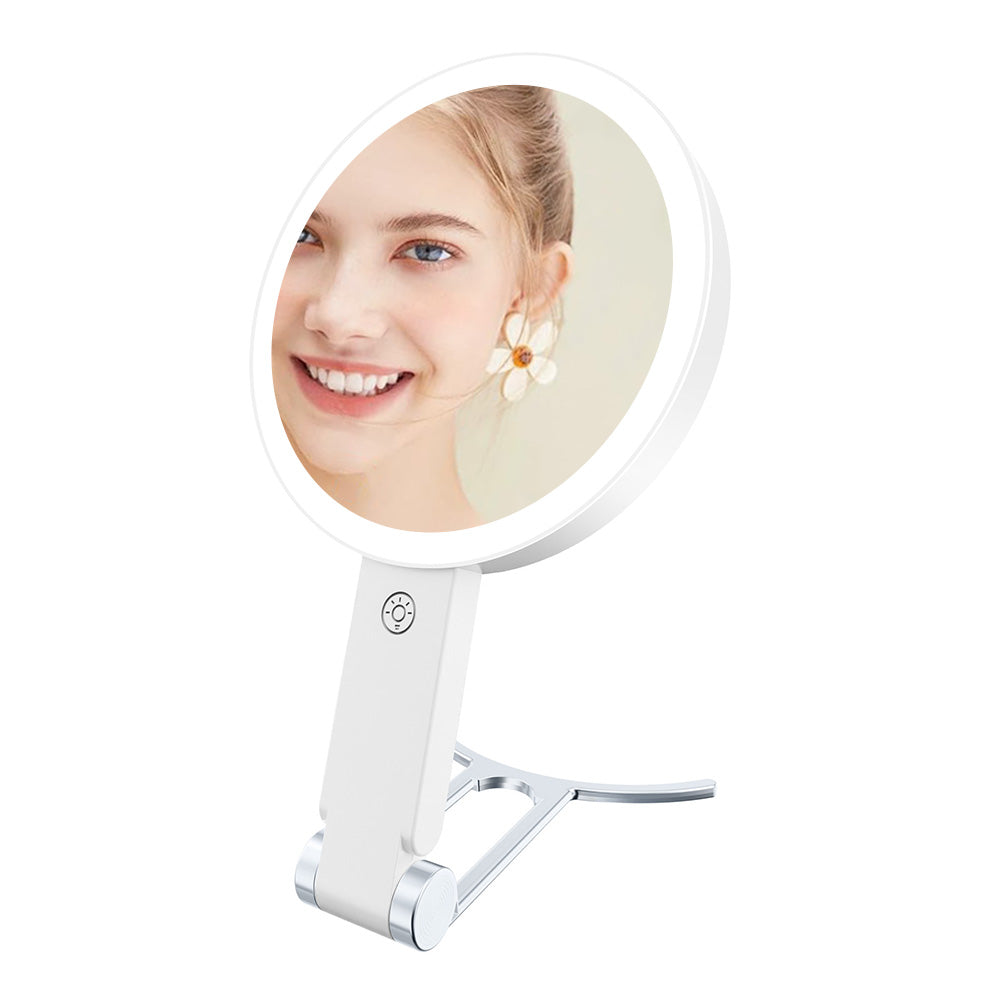 30X Lighted Portable Makeup Mirror Magnifying With Light Hanging Handheld Mirror