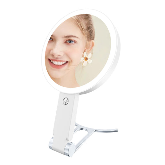 30X Lighted Portable Makeup Mirror Magnifying With Light Hanging Handheld Mirror