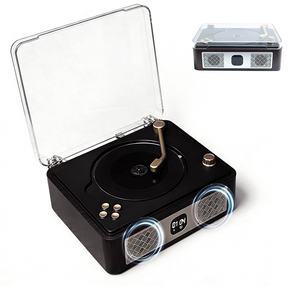 Retro CD Player with Speakers Portable Bluetooth Music Players for Home