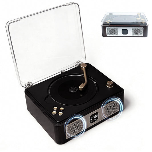 Retro CD Player with Speakers Portable Bluetooth Music Players for Home