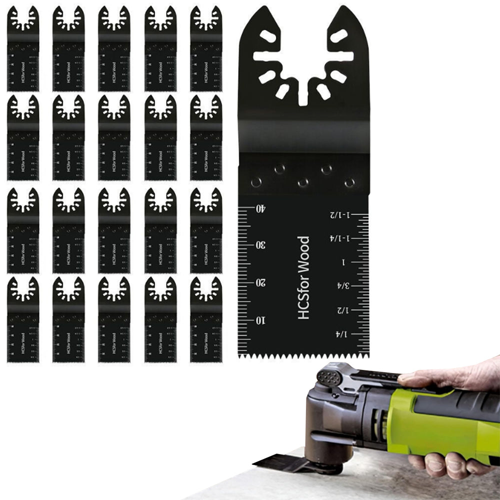 20Pcs Oscillating Universal 35mm Metal Blades Kits for Wood Cutter
