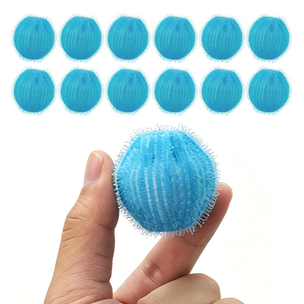 12 Pack Pet Hair Catcher Balls for Washing Machine and Dryer Reusable Laundry Lint Collector