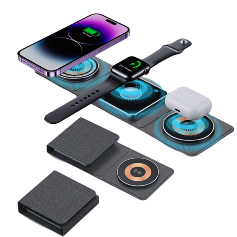 3 in 1 Wireless Fast Charging Dock for Android Apple Mobile Phone