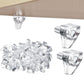 100-Pack Clear Cabinet Shelf Supports Heavy Duty Acrylic Shelf Pins for Glass/Wood Boards