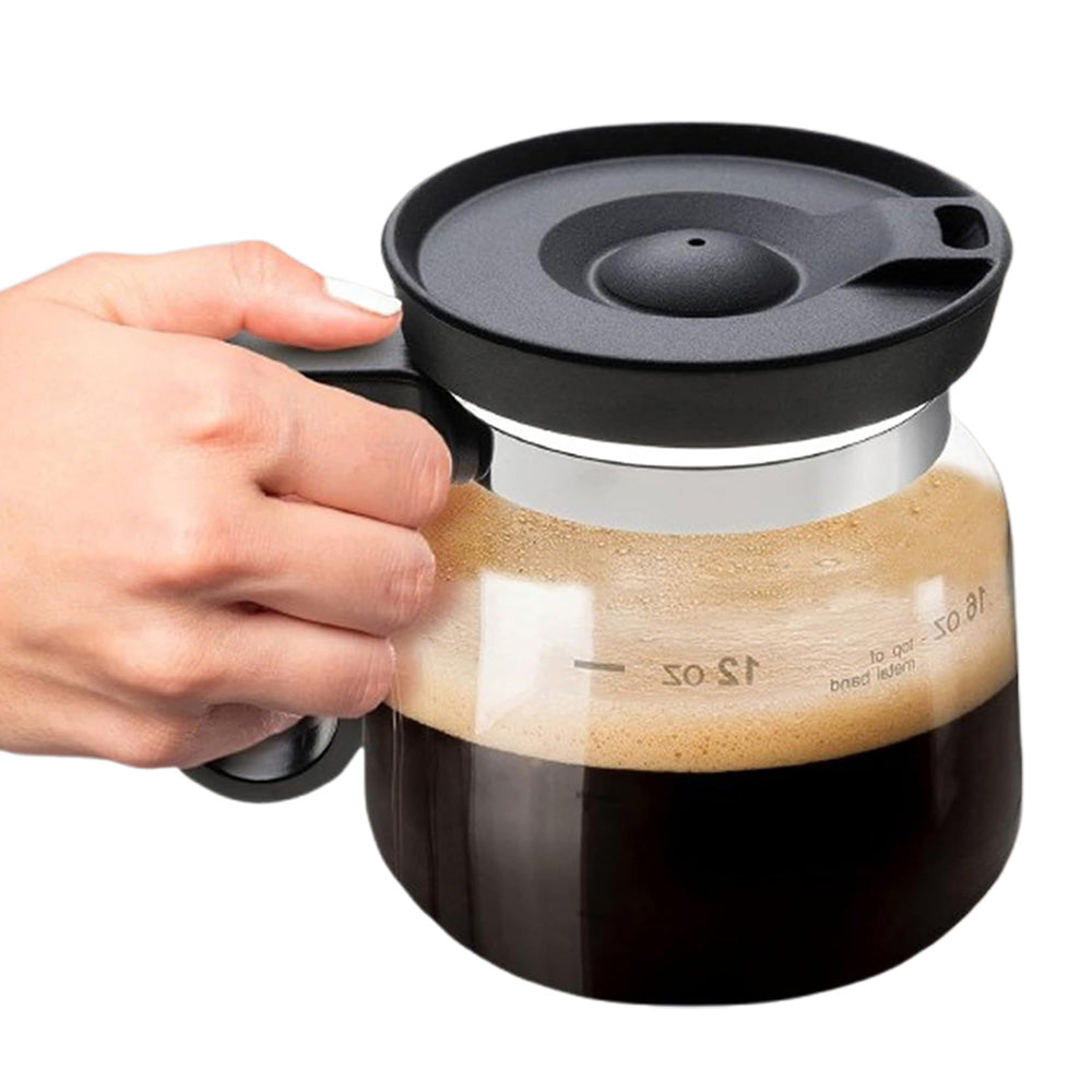 16 Oz Coffee Pot Mug Glass with Lid