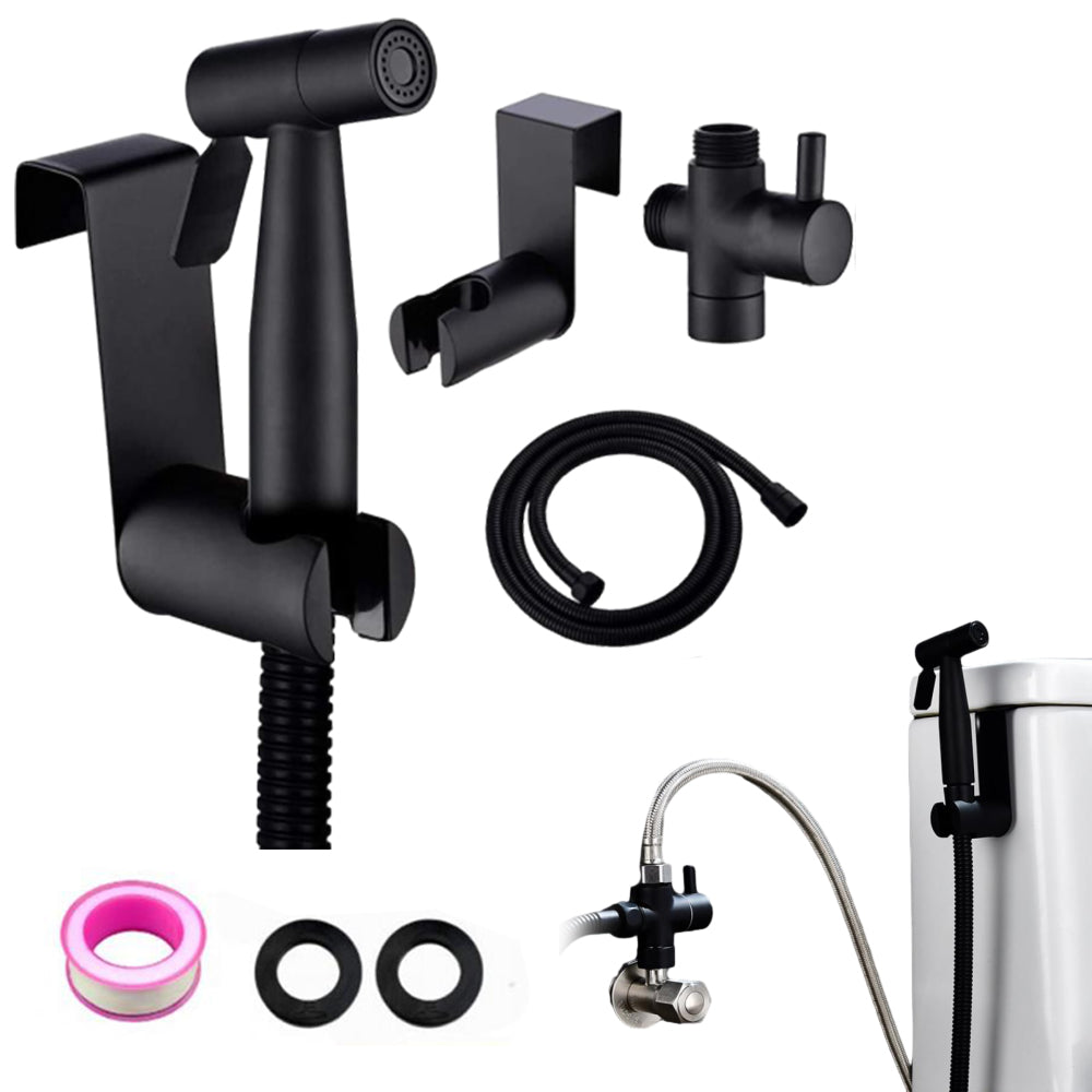 Hand Bidet Toilet Sprayer Shattaf Kit with Shower Head Hose Diverter
