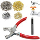 402 Pcs Eyelet Pliers Set Hand Press Punch Tool with 400 Metal Eyelets 6mm for Leather Craft