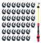 40 PCS Fishing Pole Rod Holder Clips Wall Mounted Rod Rack for Pool Cue
