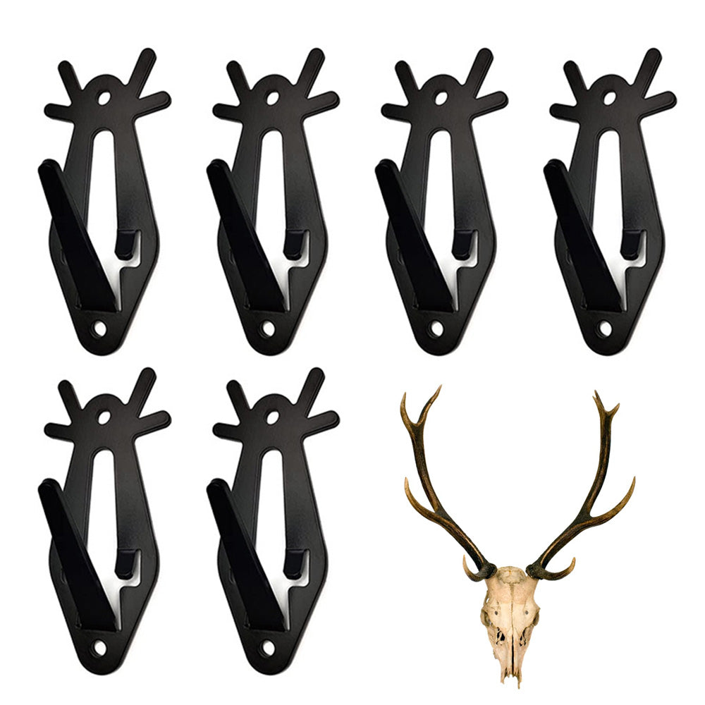 6Pcs European Mount Skull Hanger Deer Antler Bracket Heavy Duty Stainless Steel